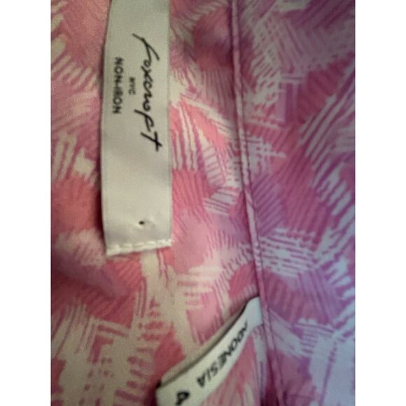 Foxcroft Women's Lucie 3/4 Sleeve Pink Panther Blouse Size 4 - Picture 4 of 5